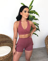 Sadie Cargo Shorts (Rosy Mauve)