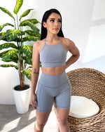 Serene Soft Pocket Shorts (Silver)