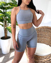 Serene Soft Pocket Shorts (Silver)