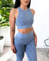 Seamless Snake Print Set (Light Blue)