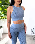 Seamless Snake Print Set (Light Blue)