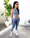 Seamless Snake Print Set (Light Blue)
