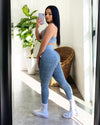Seamless Snake Print Set (Light Blue)
