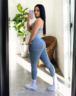 Seamless Snake Print Set (Light Blue)